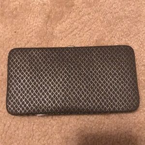 Gray and silver wallet